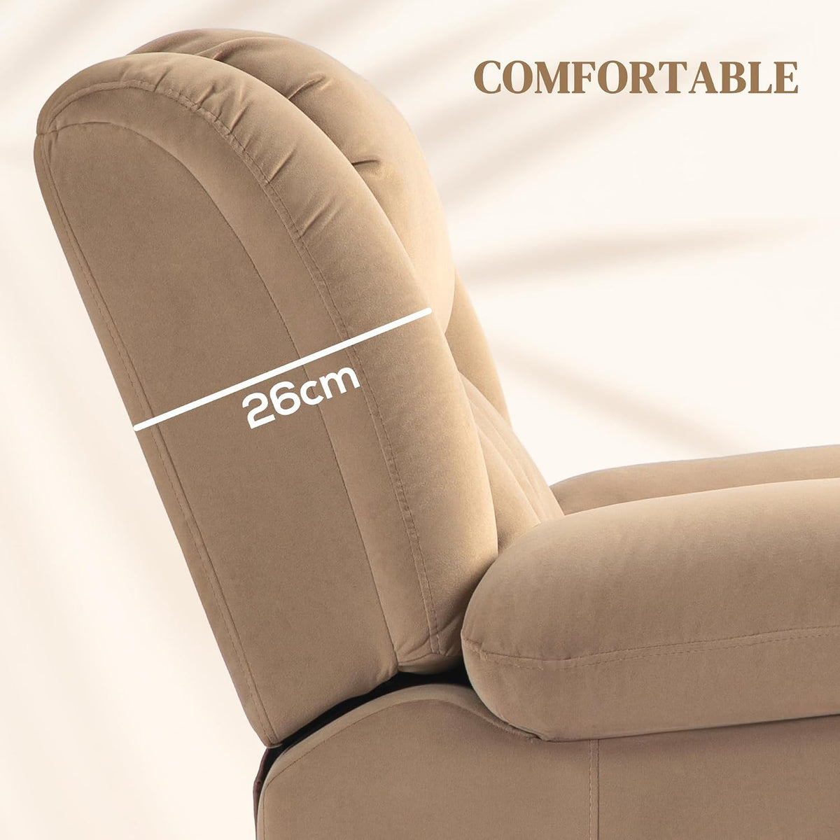 Surrey Rise & Recline Massage Chair in Light Brown