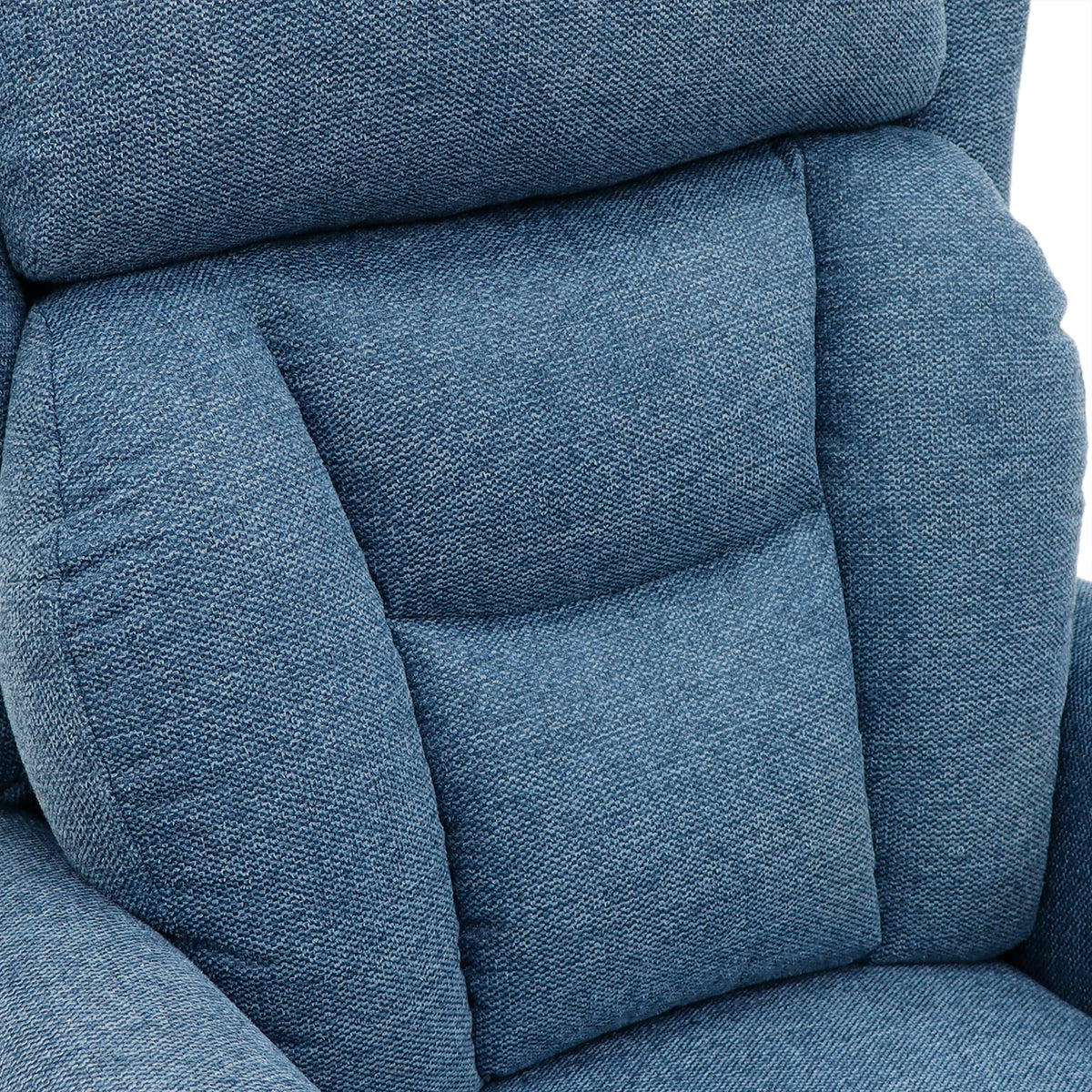 Notting Hill Petite Power Lift Riser Recliner Chair in Denim Blue Fabric
