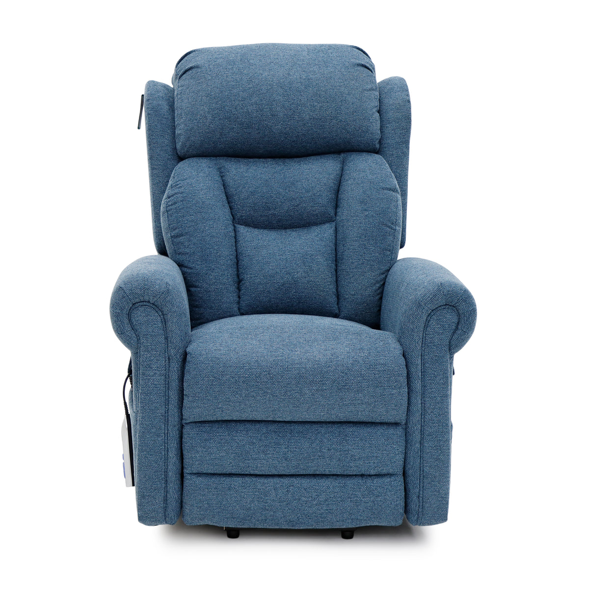 Notting Hill Petite Power Lift Riser Recliner Chair in Denim Blue Fabric