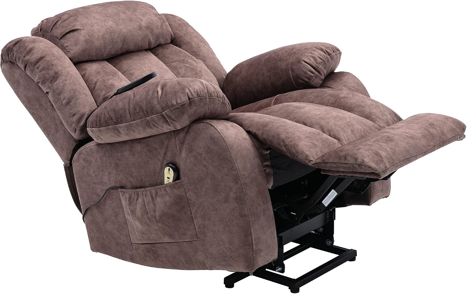 Cumbria Rise & Recline Massage Chair in Chocolate Brown