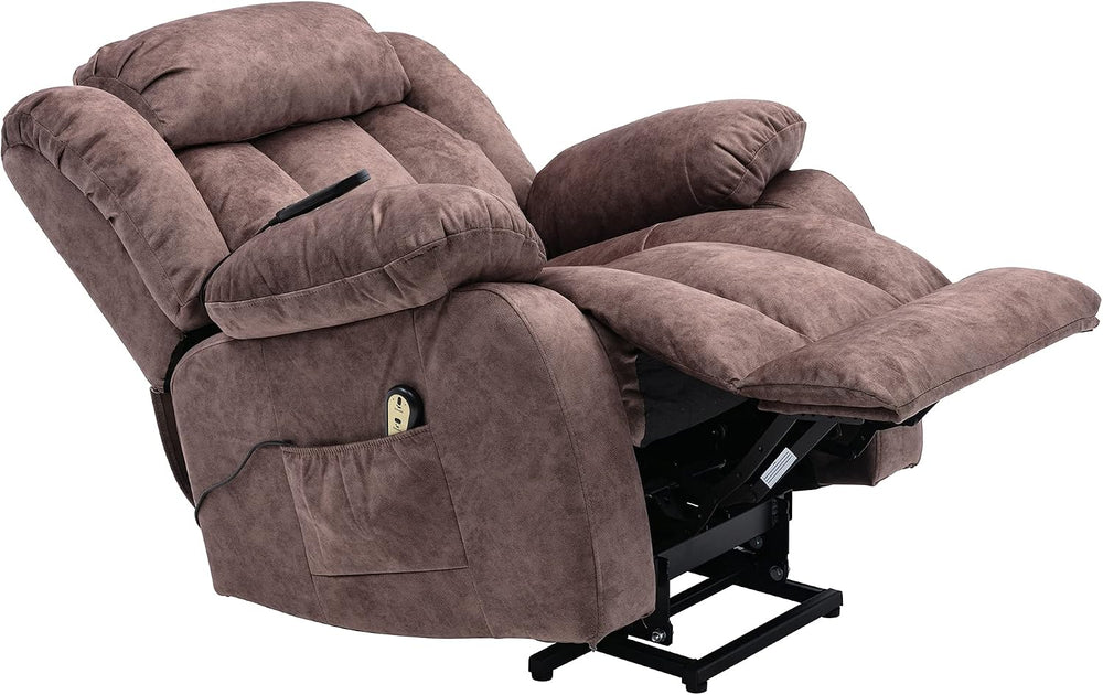 Cumbria Rise & Recline Massage Chair in Chocolate Brown