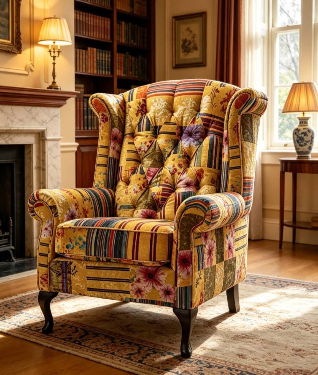 Classic Chesterfield wingback
