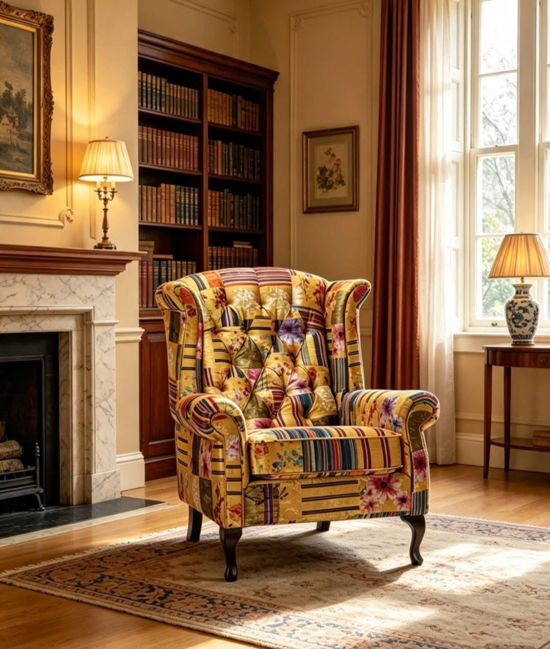 Classic Chesterfield wingback