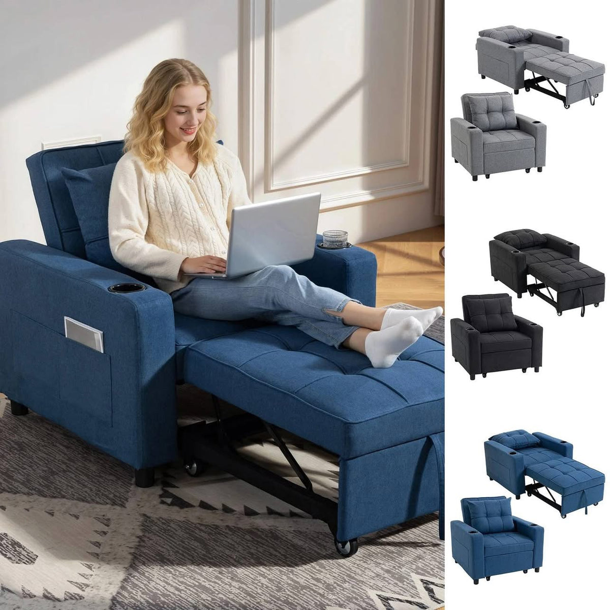 Adlington 3-in-1 Convertible Sleeper Chair