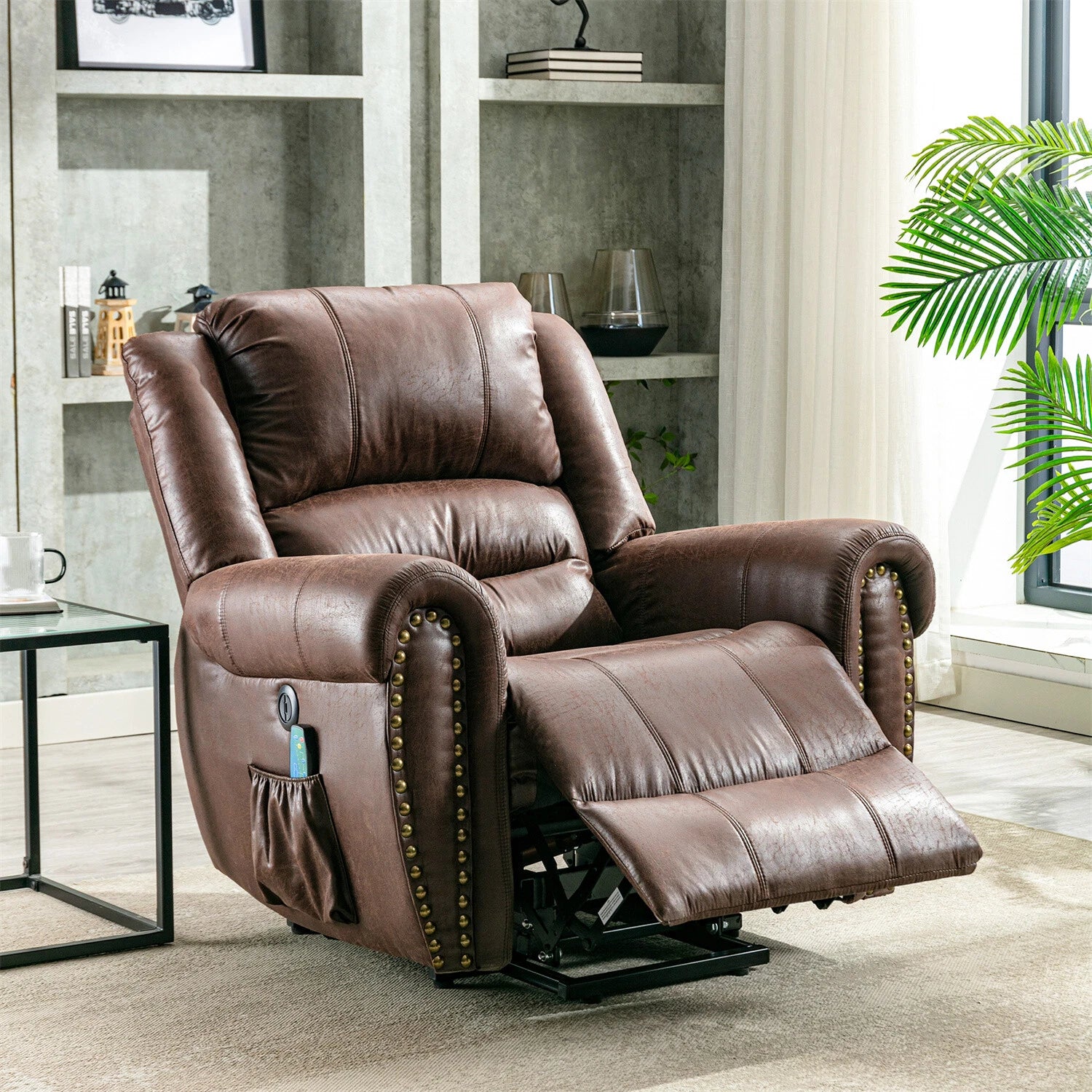 Georgia PU Leather Electric Riser Recliner with Massage Function
