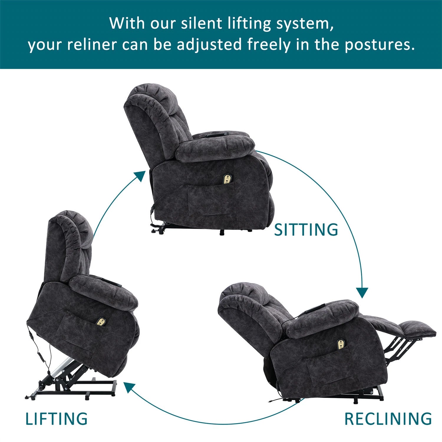 Oregon Elevating Recliner Chair with Relaxing Massage